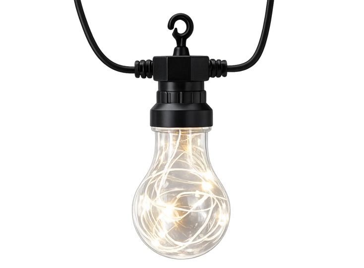 Party Lights transparante peervormige lichtslinger - warm white