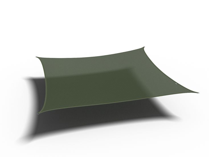 Platinum Coolfit 5x5m vierkant schaduwdoek - Olive