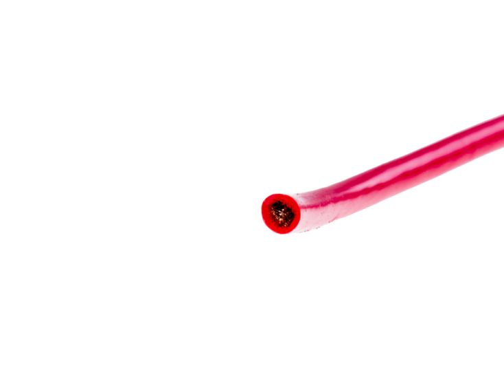 PVC enkel aderige kabel 6,0 mm - red