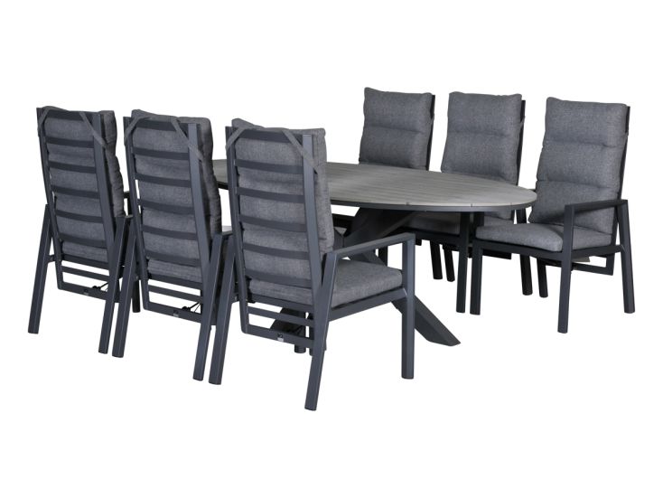 Outdoor Feelings Sala Edson 220 diningset - Grey Teak