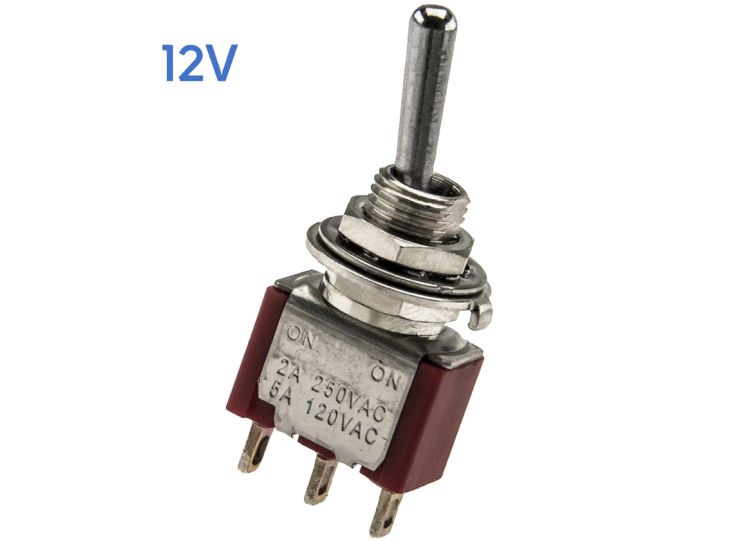 Schakelaar On/On 250V 2A 3-polig SP