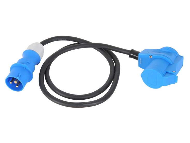 Schwabe 1,5 meter 2,5 mm² haakse CEE verlengkabel