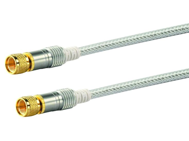 Schwaiger F-Stekker White satellietkabel - 3 meter