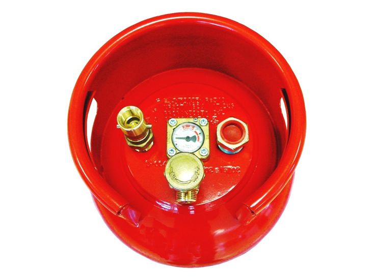 Badé rechte aansluiting staande LPG tank - 12 liter