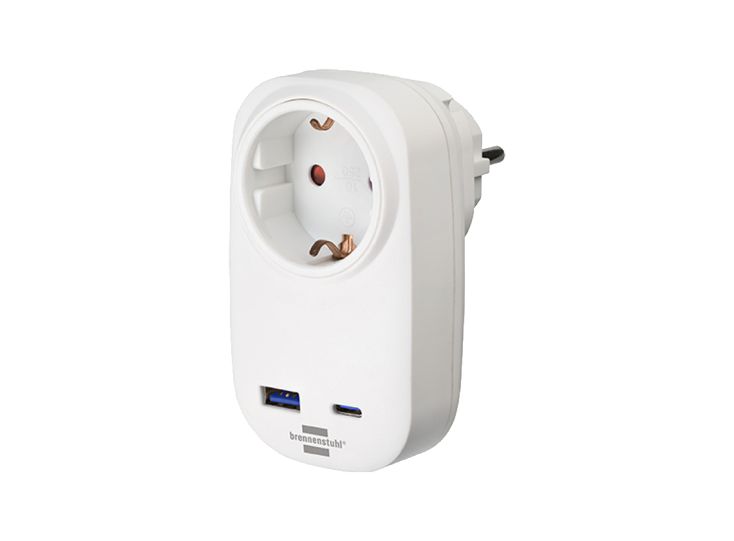 Brennenstuhl stopcontactadapter met USB-C