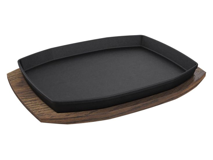 The Bastard Cast Iron Sizzling C/M kookplaat met onderzetter