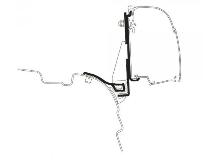 Thule adapter 4200 Multirail Reimo VW T5/T6 SWB