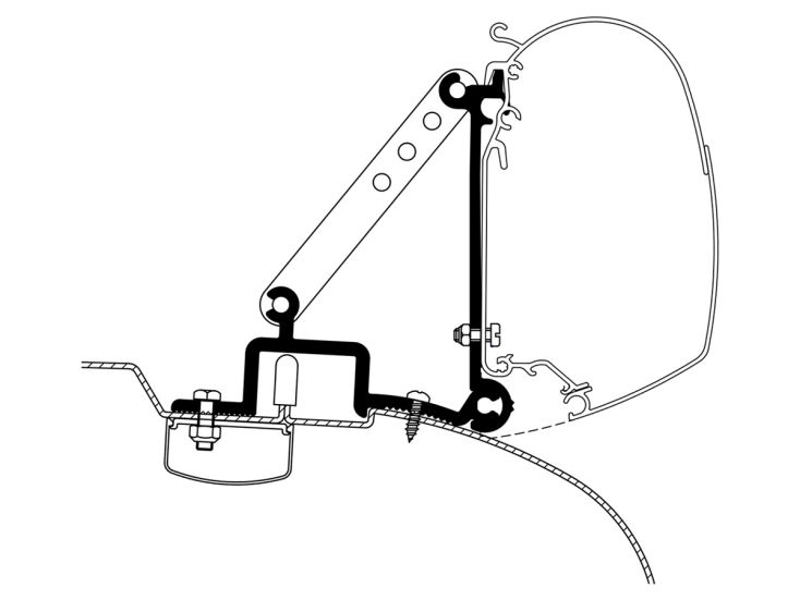 Thule adapter 5200 Ducato H2 1994-2006