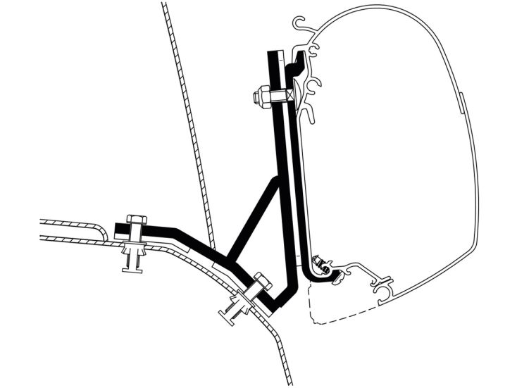 Thule adapter Ducato H2 Lift Roof