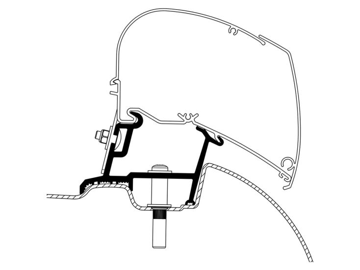 Thule Omnistor adapter Sprinter Crafter High Roof