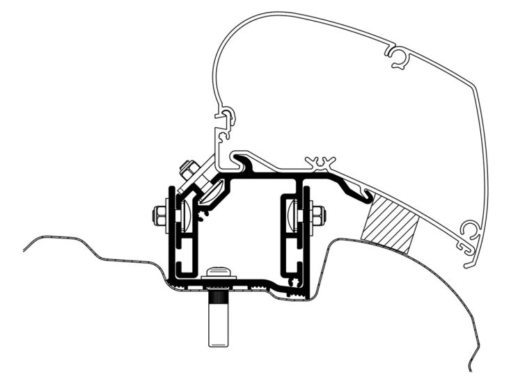 Thule adapter VW Crafter 2017