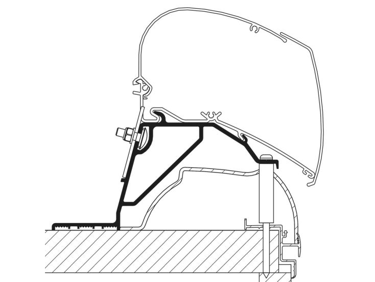 Thule Omnistor adapter Hobby serie 6/9 vanaf 2014