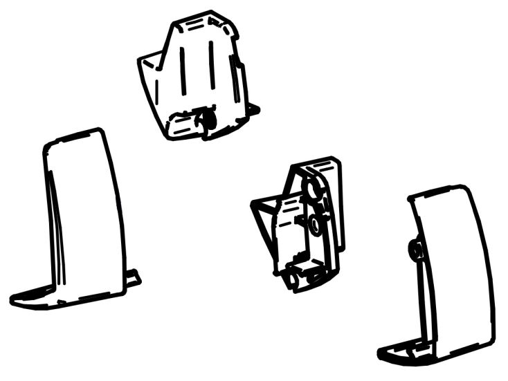 Thule Omnistor set eindkappen voorlijst 5102 grijs