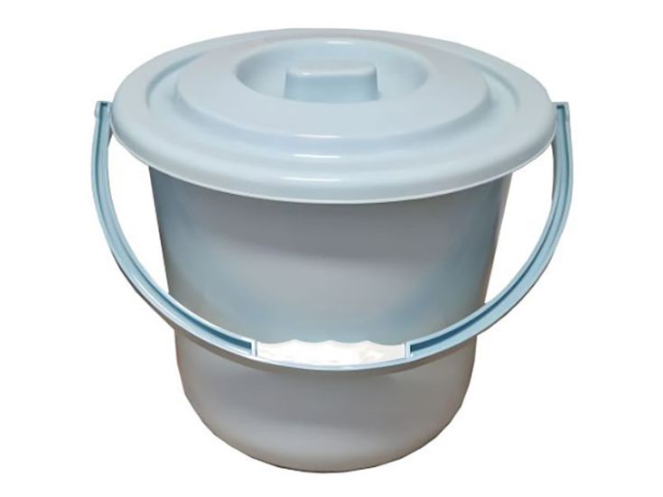 Toiletemmer met deksel - 6,5 liter