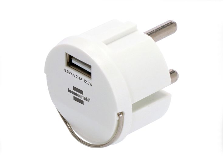 USB stopcontactadapter 2,4A - white