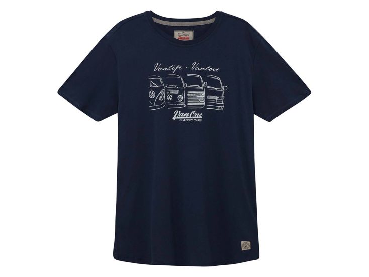 Van One We Are Family Navy White heren T-shirt