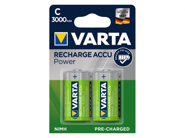 Varta 2x Recharge Accu Power C batterijen