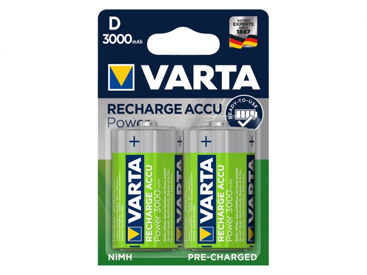 Varta 2x Recharge Accu Power D batterijen
