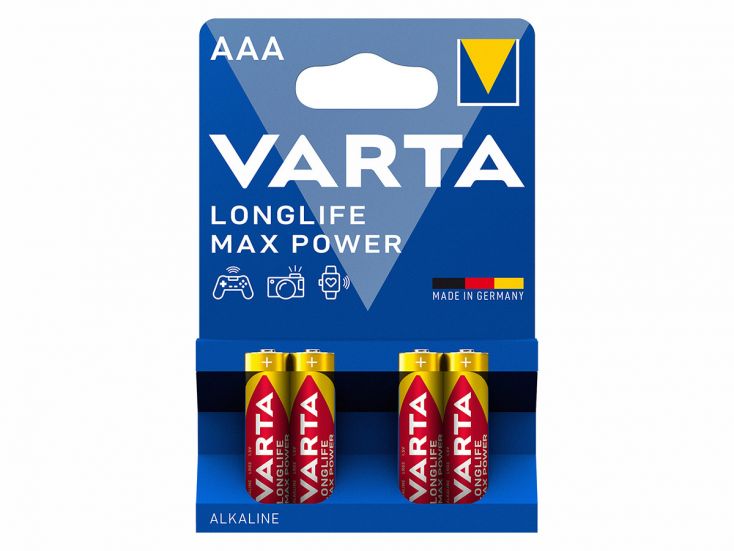 Varta 4x Longlife Max Power AAA batterijen