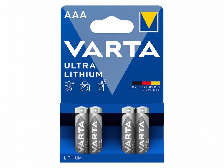Varta 4x Ultra Lithium AAA batterijen