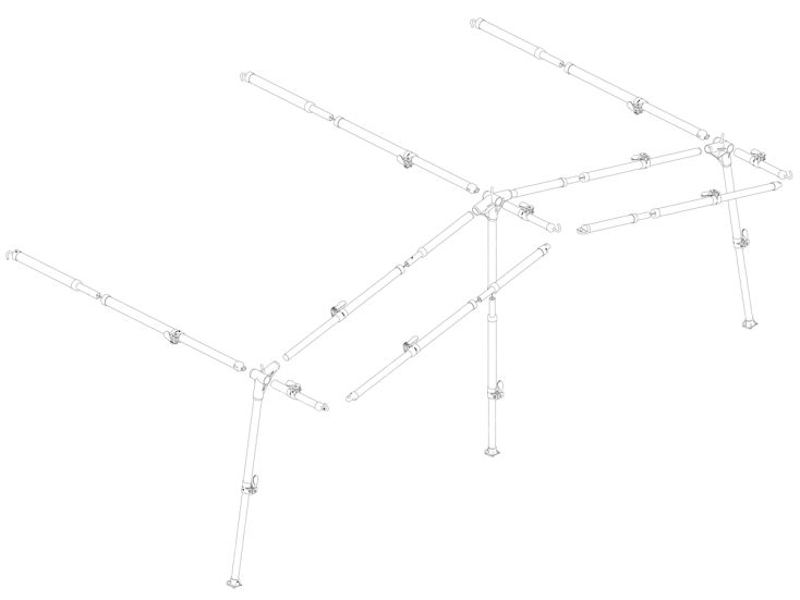 Ventura Standard 250 IXL Fibermax G14 - G16 voortentframe