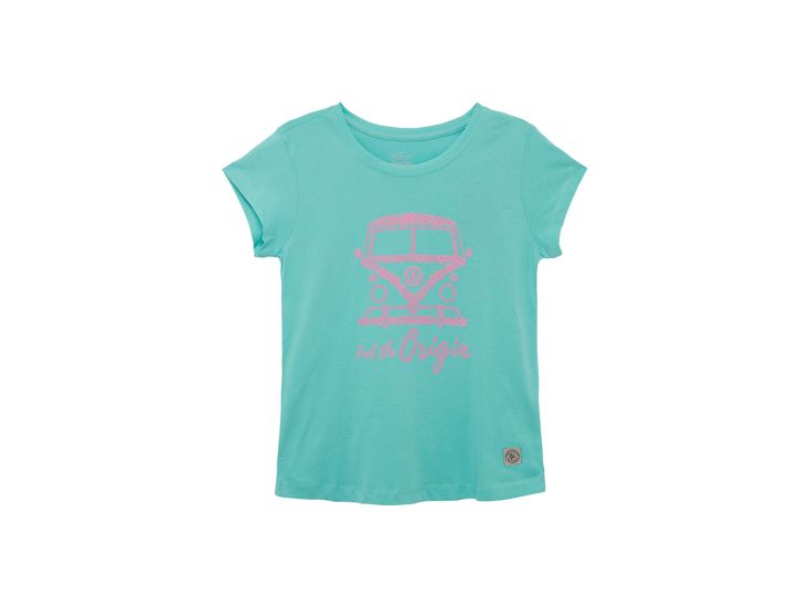 Van One Flower Bulli dames T-Shirt - Pool Blue