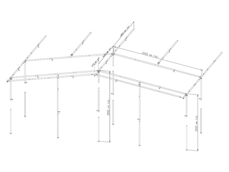 Tweedekans Piper voortentframe 350 Staal 28 mm maat 15 - 20