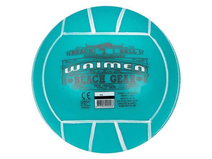 Waimea 21 cm PVC strandbal - Aqua blue