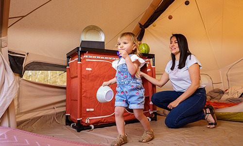 Obelink Sahara Easy Air binnenkant tent